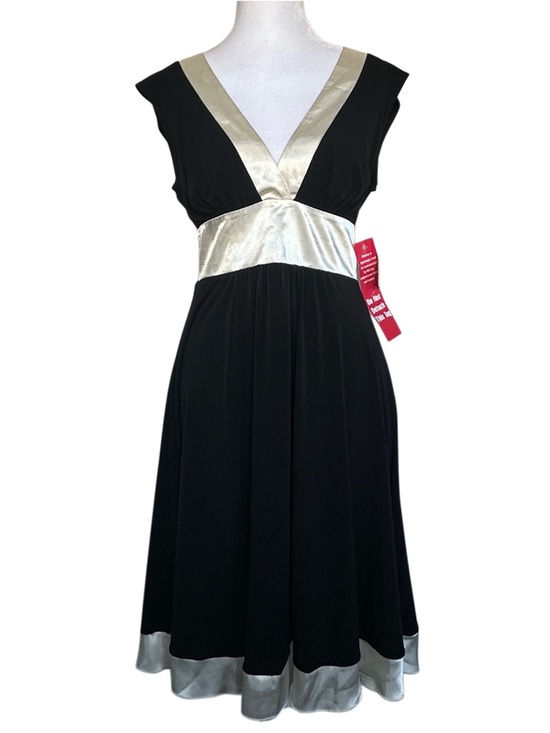 XOXO Dresses & Skirts - VTG Y2K XOXO Black Midi Dress with Cream Satin Trim